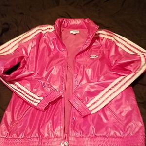 Womens frosted pink Adidas jacket